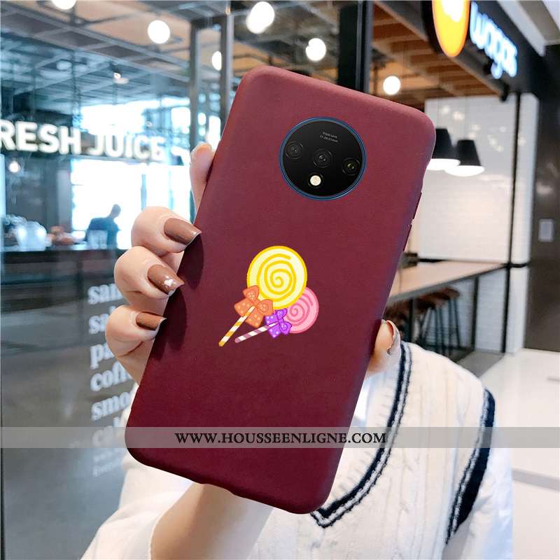 Étui Oneplus 7t Créatif Dessin Animé Charmant Protection Simple Tout Compris Noir