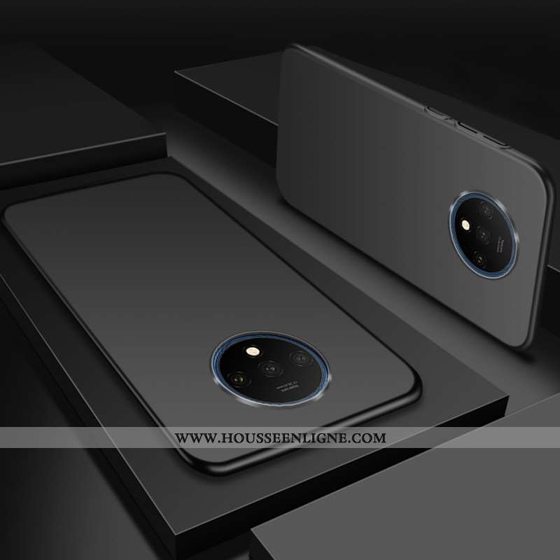 Étui Oneplus 7t Délavé En Daim Personnalité Magnétisme Téléphone Portable Difficile Légère Silicone 