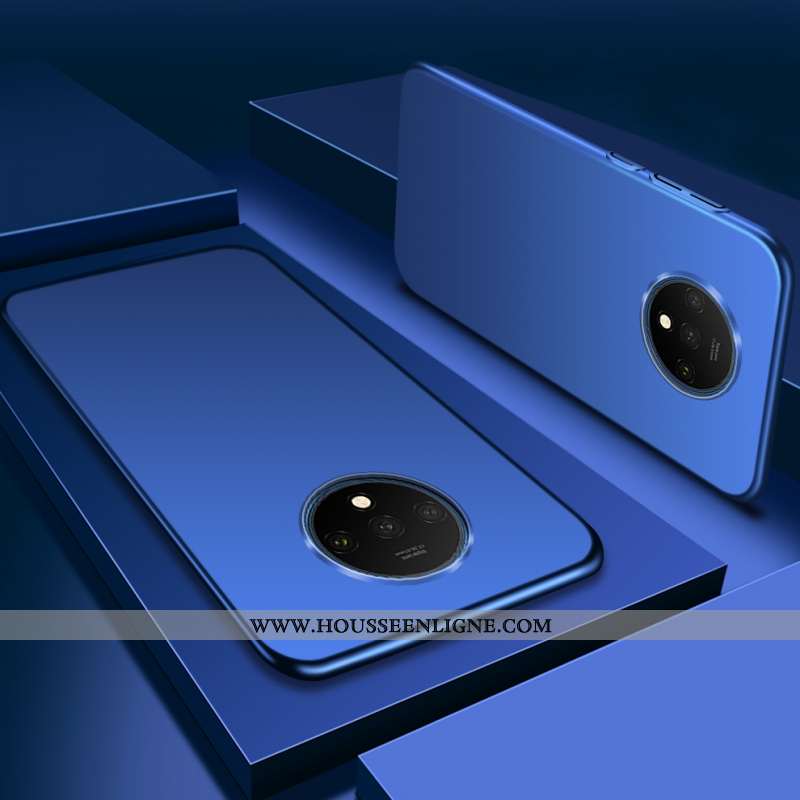 Étui Oneplus 7t Délavé En Daim Personnalité Magnétisme Téléphone Portable Difficile Légère Silicone 
