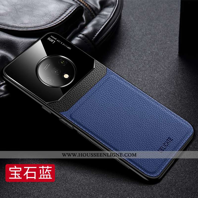 Étui Oneplus 7t Fluide Doux Silicone Protection Qualité Cuir Business Noir