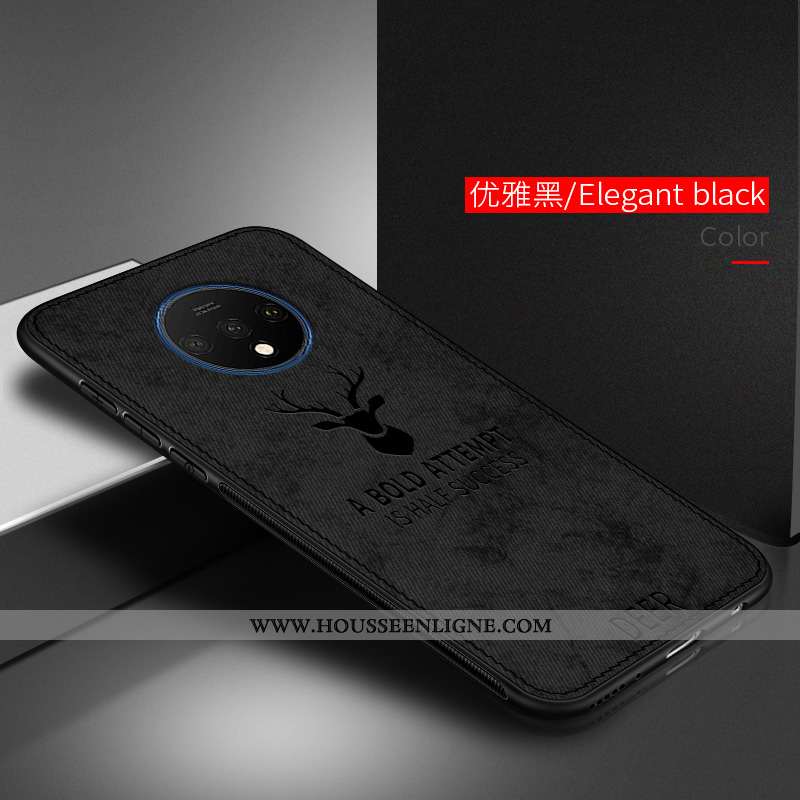 Étui Oneplus 7t Légère Modèle Fleurie Difficile Personnalité Coque Mode Protection Gris
