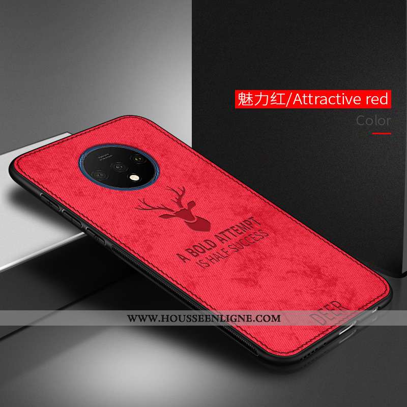 Étui Oneplus 7t Légère Modèle Fleurie Difficile Personnalité Coque Mode Protection Gris