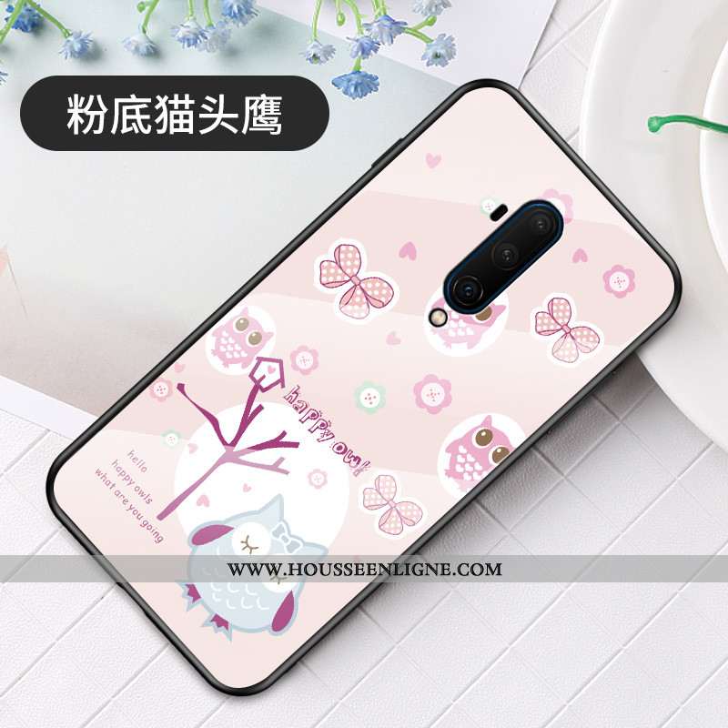 Étui Oneplus 7t Pro Créatif Dessin Animé Mode Rose Tout Compris Simple Incassable