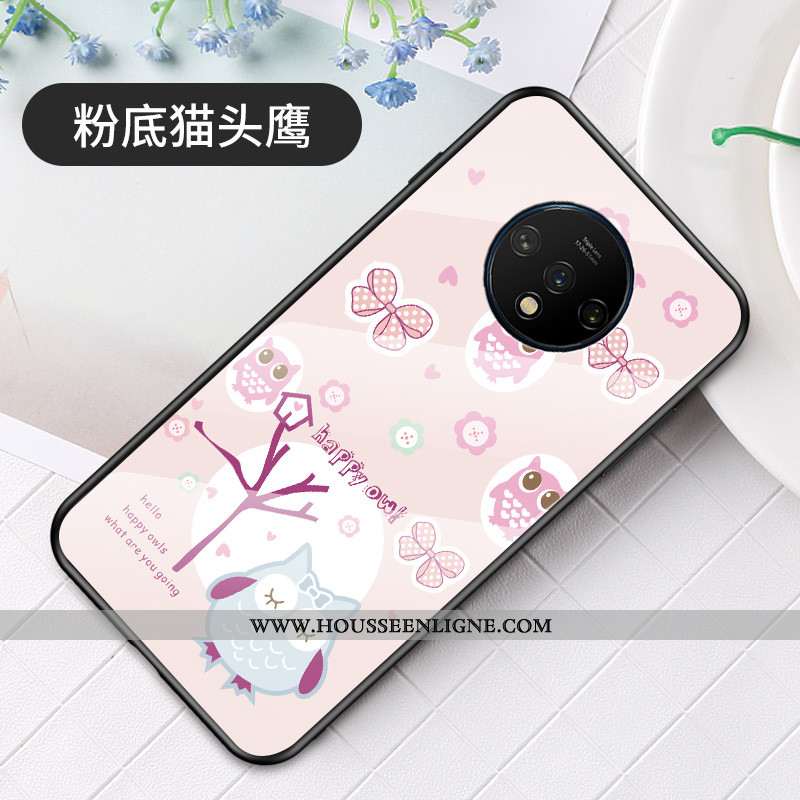 Étui Oneplus 7t Pro Créatif Dessin Animé Mode Rose Tout Compris Simple Incassable