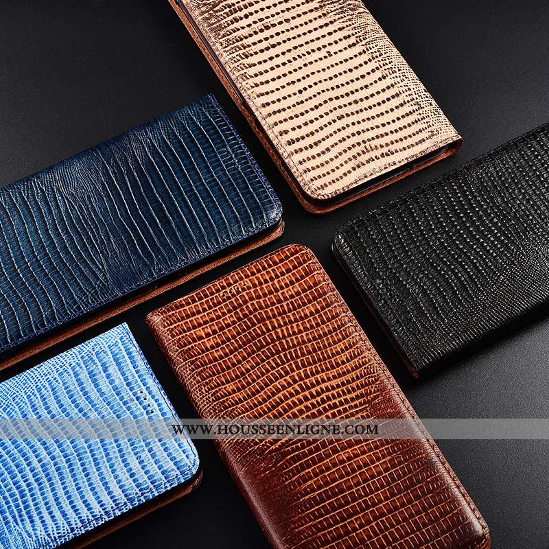 Étui Oneplus 7t Pro Cuir Fluide Doux Protection Véritable Marron Téléphone Portable Incassable