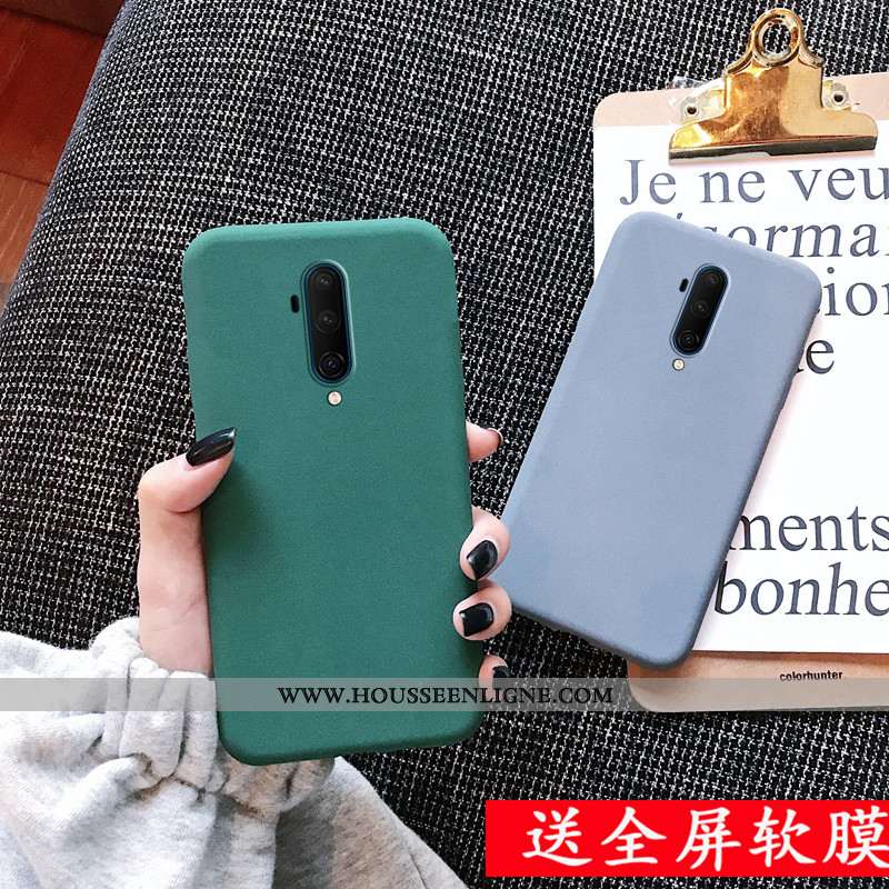Étui Oneplus 7t Pro Modèle Fleurie Fluide Doux Téléphone Portable Tout Compris Incassable Gris