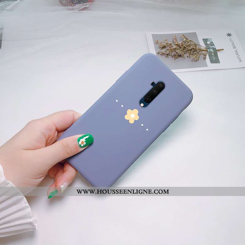 Étui Oneplus 7t Pro Personnalité Créatif Téléphone Portable Coque Silicone Charmant Net Rouge Bleu