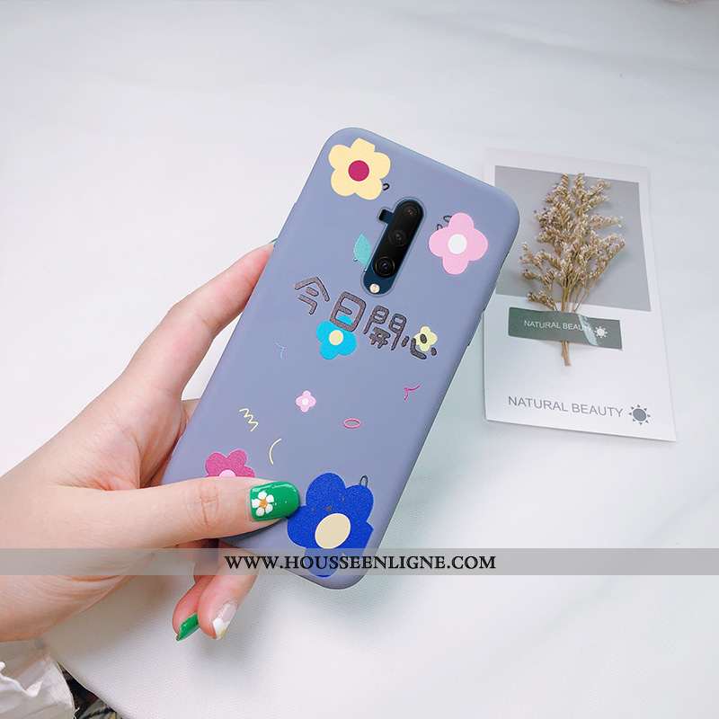 Étui Oneplus 7t Pro Personnalité Créatif Téléphone Portable Coque Silicone Charmant Net Rouge Bleu