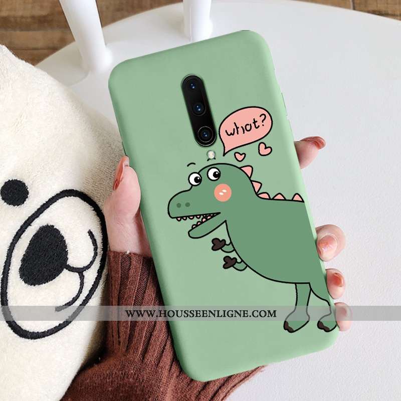Étui Oneplus 7t Pro Protection Dessin Animé Rose Dragon Silicone Téléphone Portable Coque