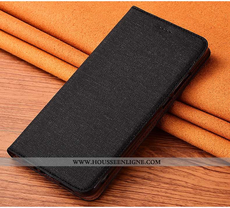 Étui Oneplus 7t Pro Silicone Protection Cuir Bleu Marin Tout Compris Lin Clamshell Bleu Foncé