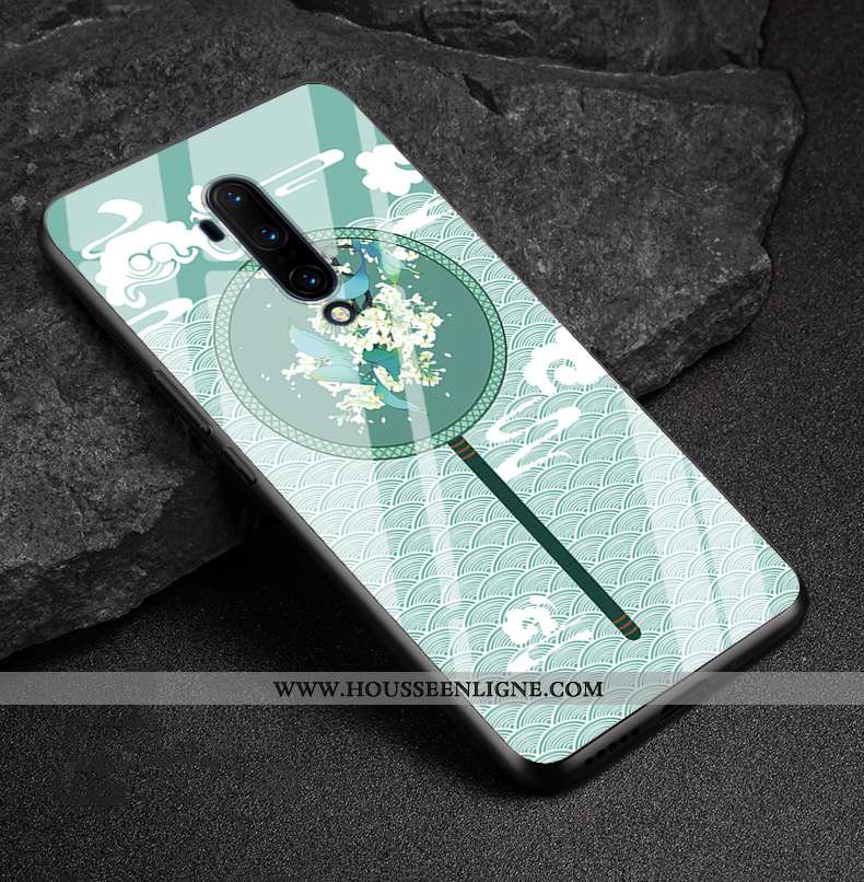 Étui Oneplus 7t Pro Verre Silicone Protection Téléphone Portable Blanc Coque Blanche