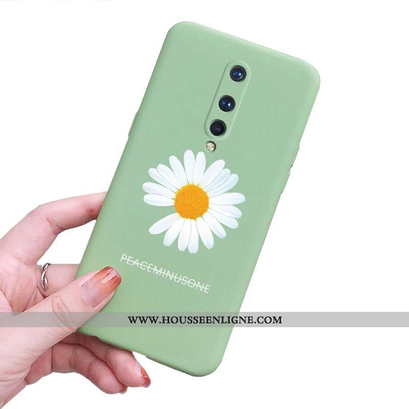 Étui Oneplus 8 Fluide Doux Silicone Incassable Vert Ultra Légère Tout Compris Verte