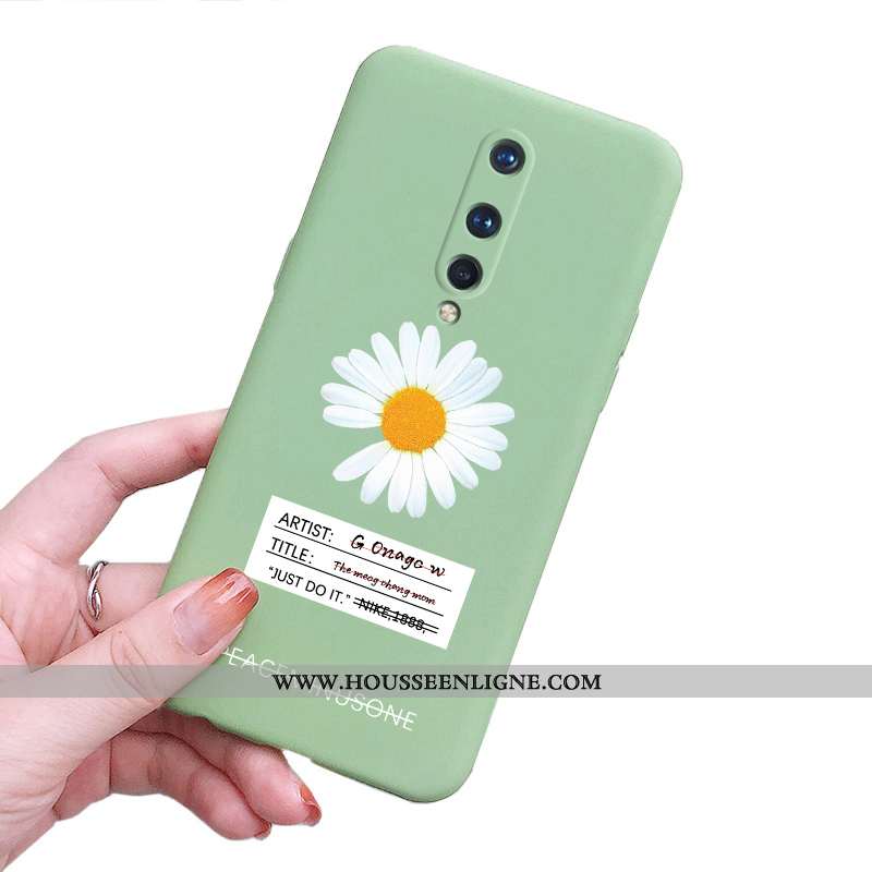 Étui Oneplus 8 Fluide Doux Silicone Incassable Vert Ultra Légère Tout Compris Verte