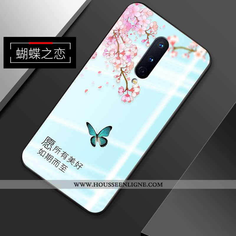 Étui Oneplus 8 Personnalité Créatif Silicone Légère Modèle Fleurie Simple Fleur Rouge