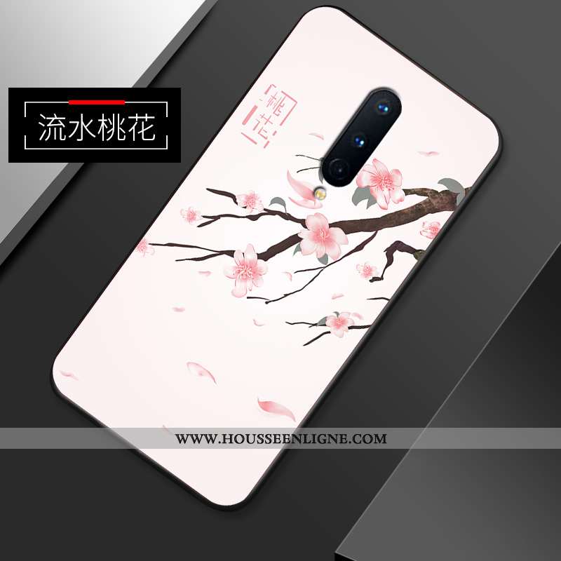 Étui Oneplus 8 Personnalité Créatif Silicone Légère Modèle Fleurie Simple Fleur Rouge
