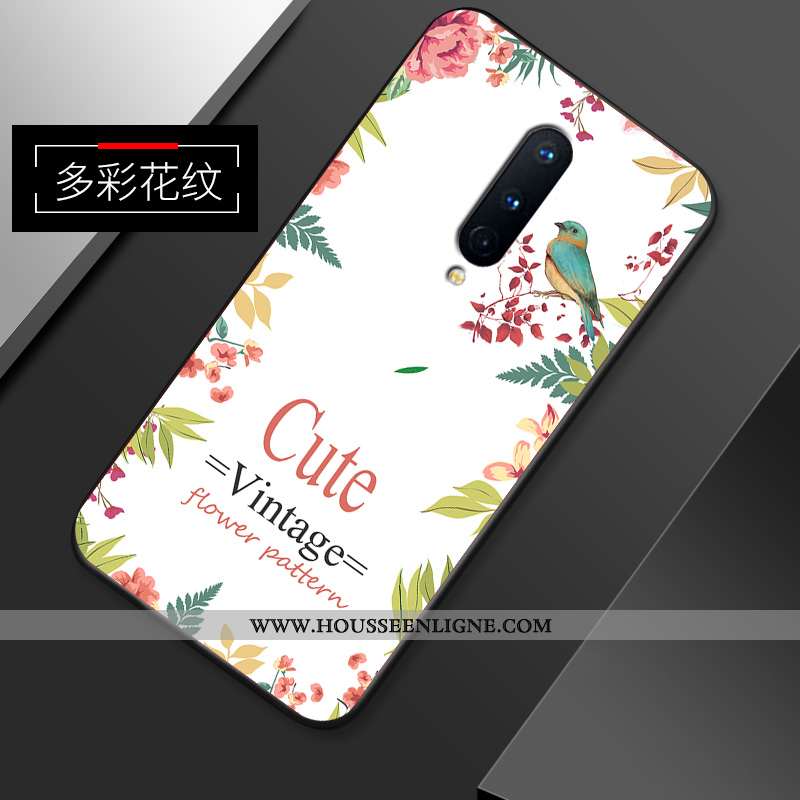 Étui Oneplus 8 Personnalité Créatif Silicone Légère Modèle Fleurie Simple Fleur Rouge