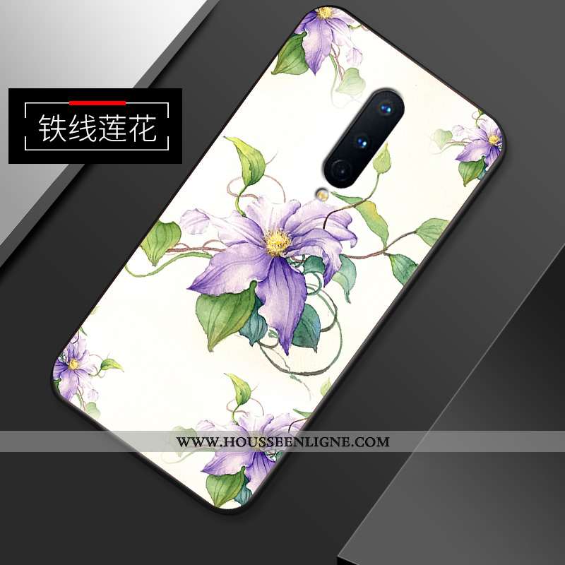 Étui Oneplus 8 Personnalité Créatif Silicone Légère Modèle Fleurie Simple Fleur Rouge