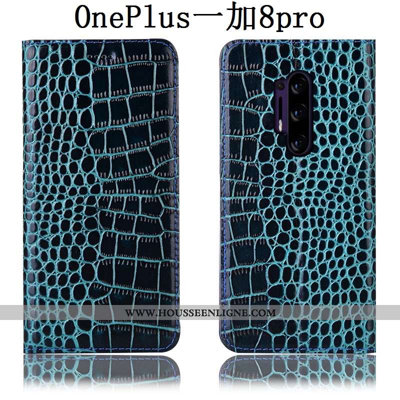 Étui Oneplus 8 Pro Cuir Véritable Modèle Fleurie Housse Crocodile Tout Compris Téléphone Portable Pr