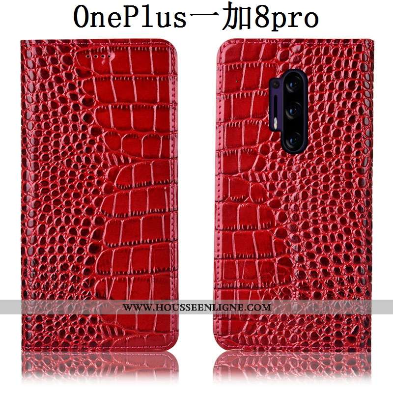 Étui Oneplus 8 Pro Cuir Véritable Modèle Fleurie Housse Crocodile Tout Compris Téléphone Portable Pr