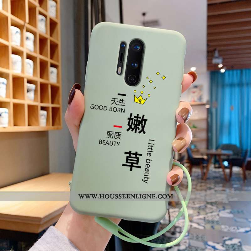 Étui Oneplus 8 Pro Dessin Animé Charmant Tout Compris Bovins Protection Légère Verte