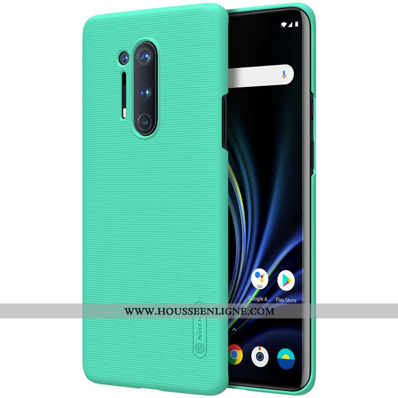 Étui Oneplus 8 Pro Délavé En Daim Protection Téléphone Portable Incassable Vert Difficile Tout Compr
