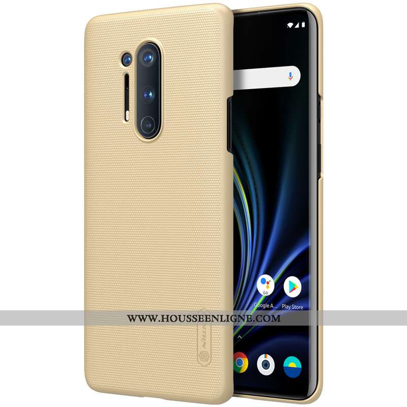 Étui Oneplus 8 Pro Délavé En Daim Protection Téléphone Portable Incassable Vert Difficile Tout Compr
