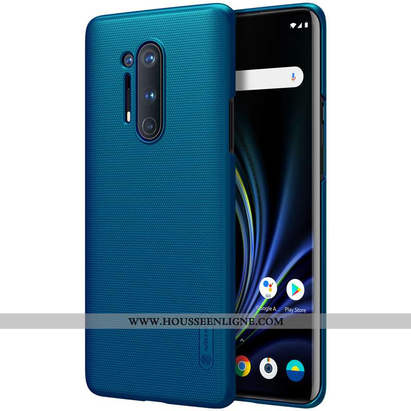Étui Oneplus 8 Pro Délavé En Daim Protection Téléphone Portable Incassable Vert Difficile Tout Compr