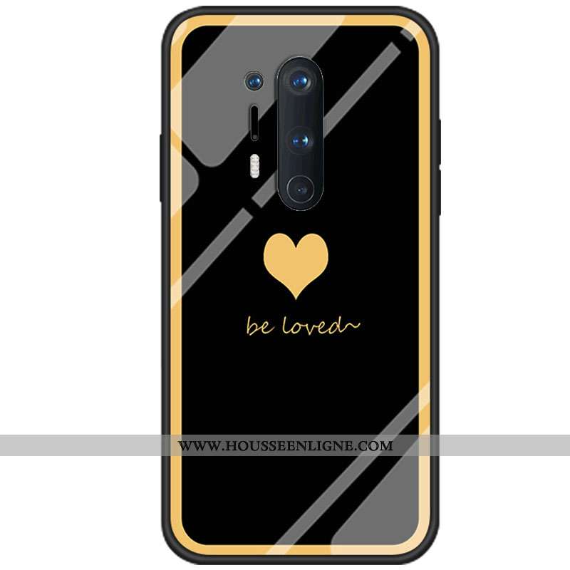 Étui Oneplus 8 Pro Fluide Doux Mode Coque Incassable Membrane Téléphone Portable Vent Noir