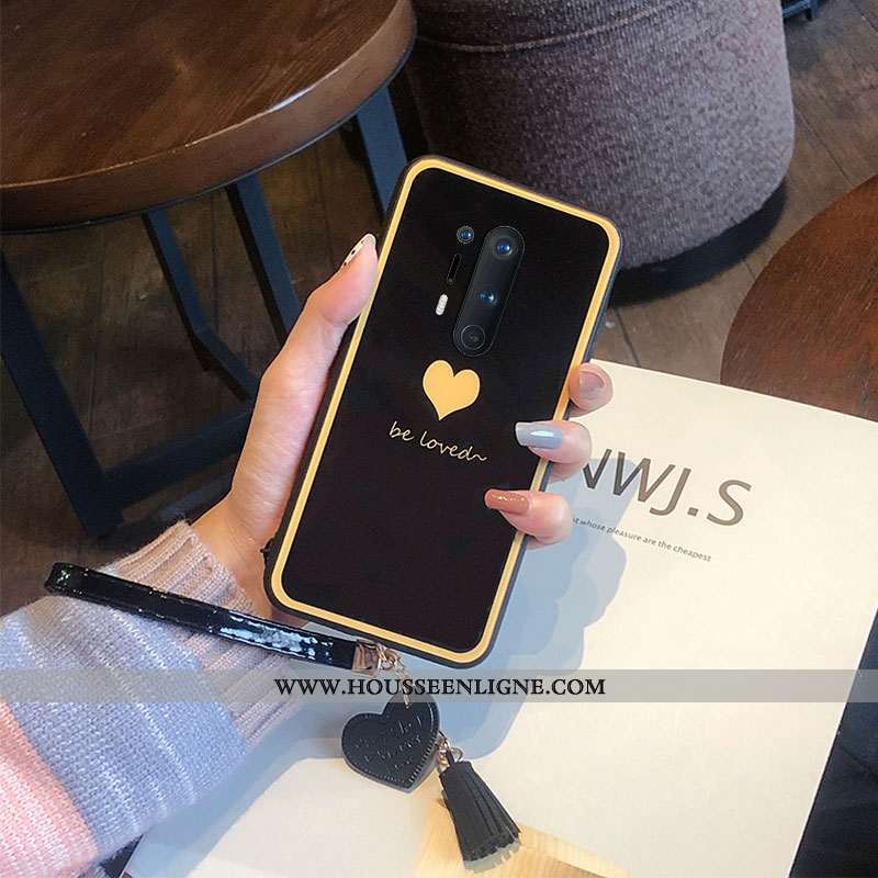 Étui Oneplus 8 Pro Fluide Doux Mode Coque Incassable Membrane Téléphone Portable Vent Noir