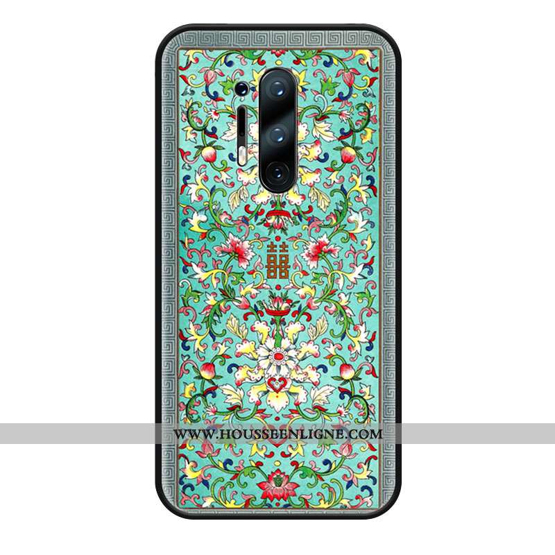 Étui Oneplus 8 Pro Ornements Suspendus Tendance Silicone Bleu Coque Téléphone Portable Protection