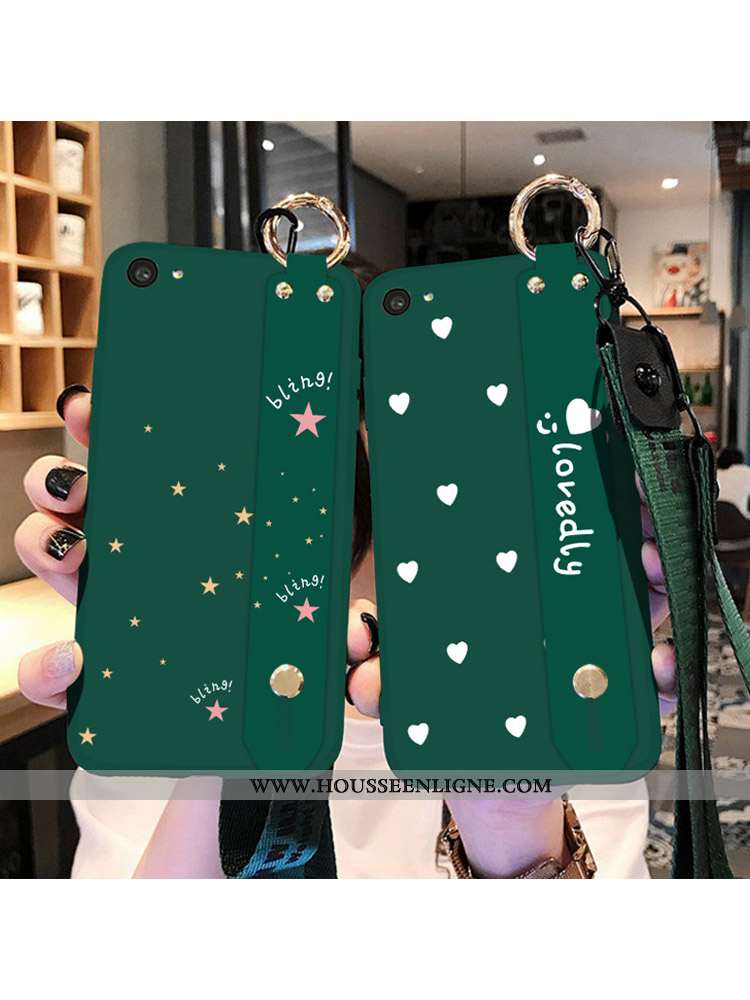Étui Oppo A3 Charmant Tendance Vert Amoureux Délavé En Daim Dessin Animé Coque Verte