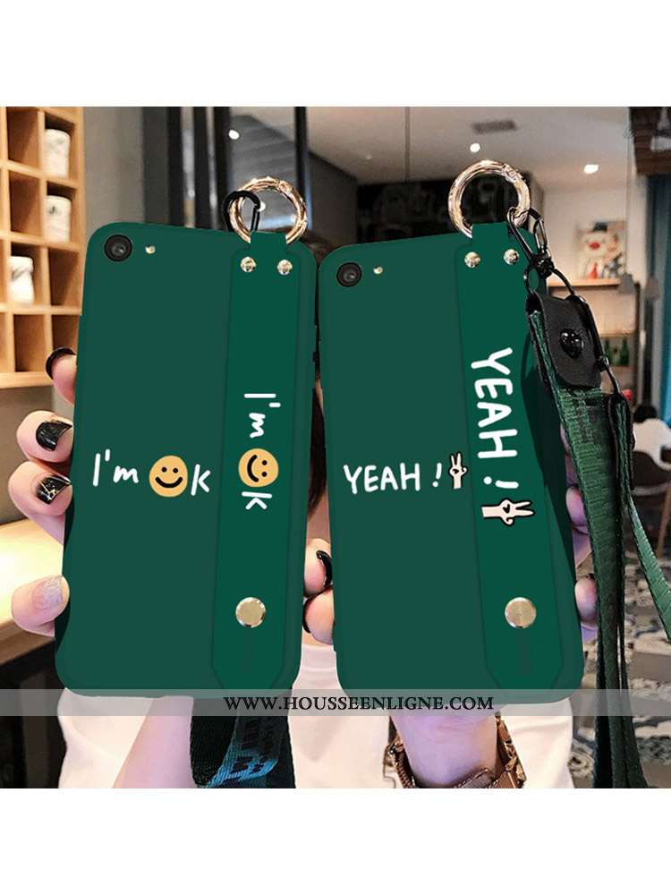Étui Oppo A3 Charmant Tendance Vert Amoureux Délavé En Daim Dessin Animé Coque Verte