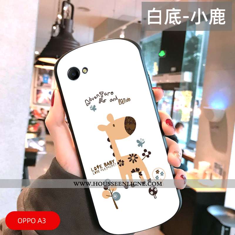 Étui Oppo A3 Créatif Dessin Animé Protection Charmant Légère Tout Compris Amoureux Blanche