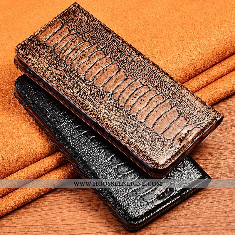 Étui Oppo A3 Cuir Véritable Cuir Marron Oiseau Nouveau Téléphone Portable Incassable