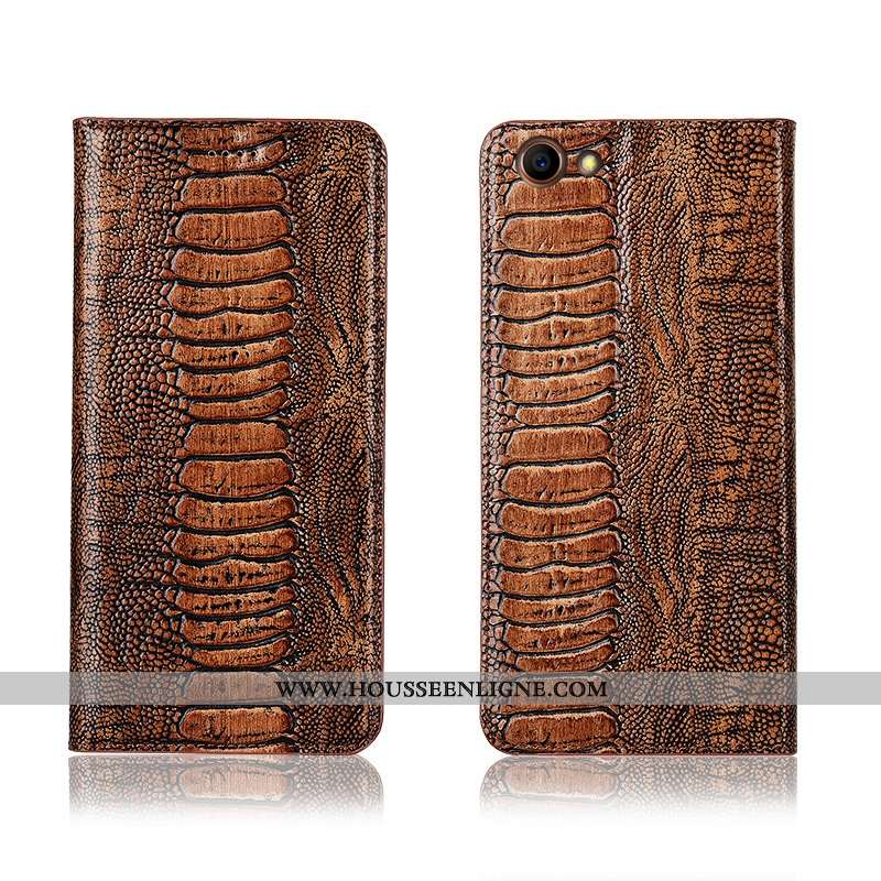 Étui Oppo A3 Cuir Véritable Cuir Marron Oiseau Nouveau Téléphone Portable Incassable