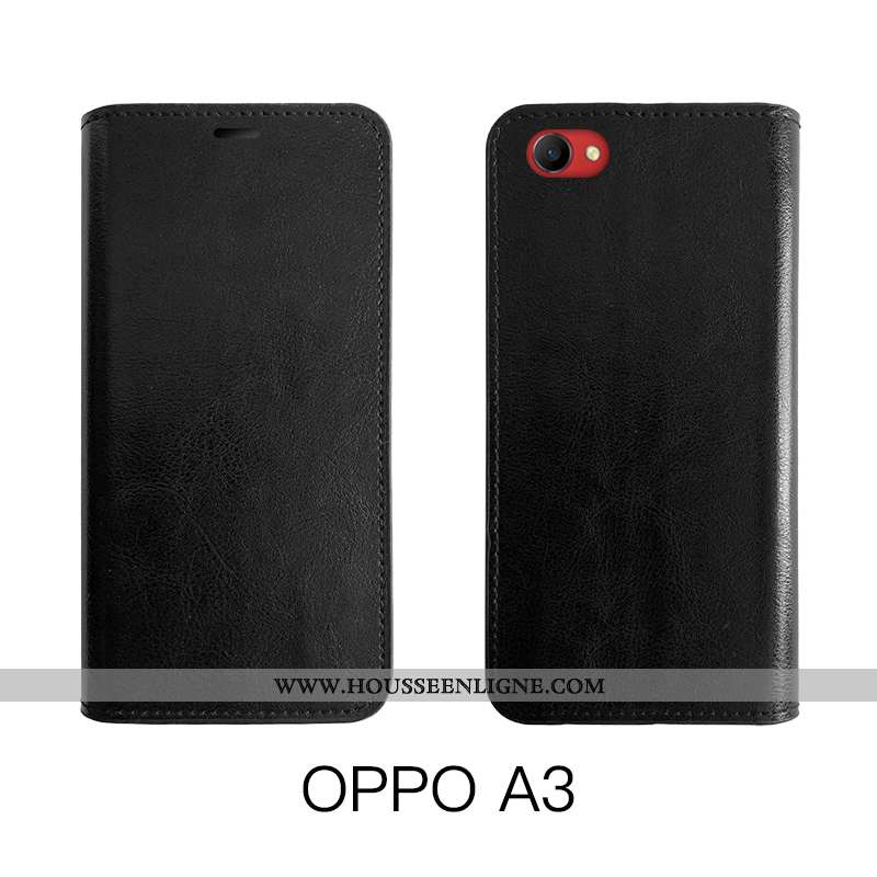 Étui Oppo A3 Fluide Doux Silicone Coque Vintage Noir Housse Difficile
