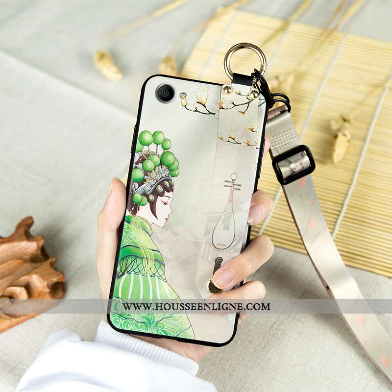 Étui Oppo A3 Fluide Doux Silicone Vert Coque Ornements Suspendus Net Rouge Verte