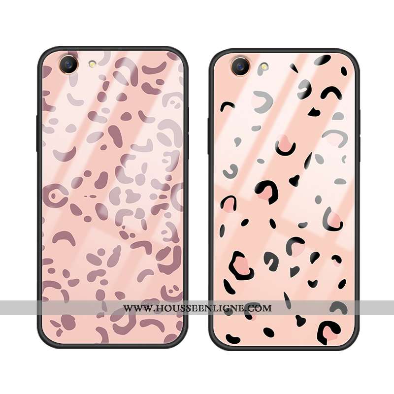 Étui Oppo A3 Personnalité Créatif Modèle Fleurie Verre Vent Simple Incassable Rose