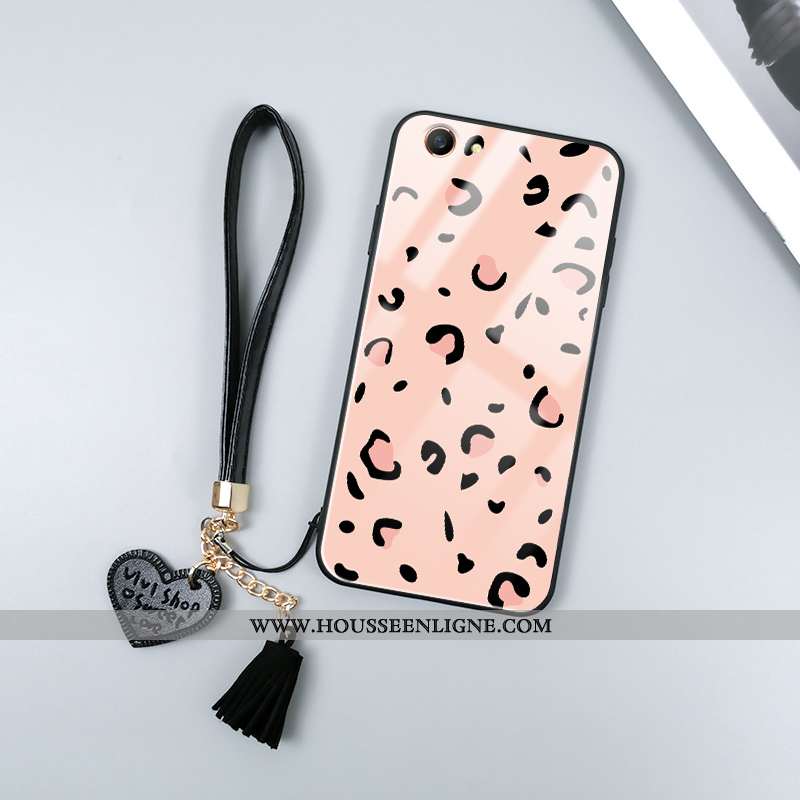 Étui Oppo A3 Personnalité Créatif Modèle Fleurie Verre Vent Simple Incassable Rose