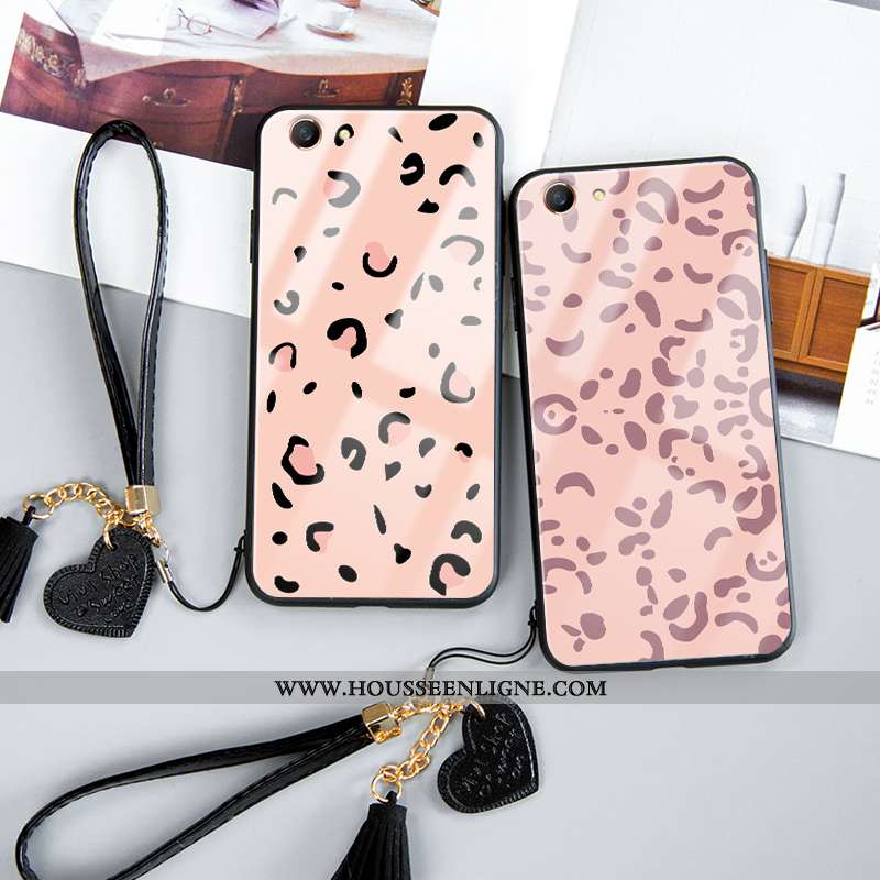 Étui Oppo A3 Personnalité Créatif Modèle Fleurie Verre Vent Simple Incassable Rose