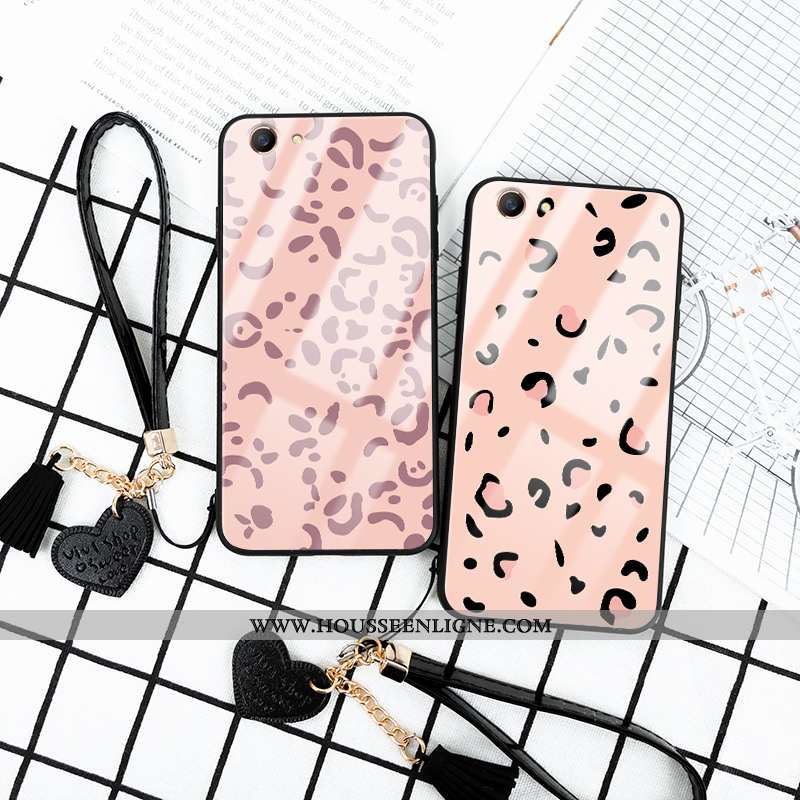 Étui Oppo A3 Personnalité Créatif Modèle Fleurie Verre Vent Simple Incassable Rose