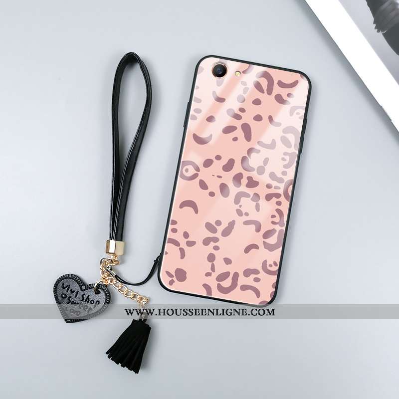 Étui Oppo A3 Personnalité Créatif Modèle Fleurie Verre Vent Simple Incassable Rose