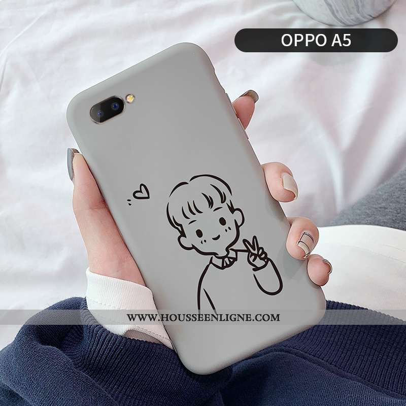 Étui Oppo A3 Protection Dessin Animé Net Rouge Tendance Coque Gris