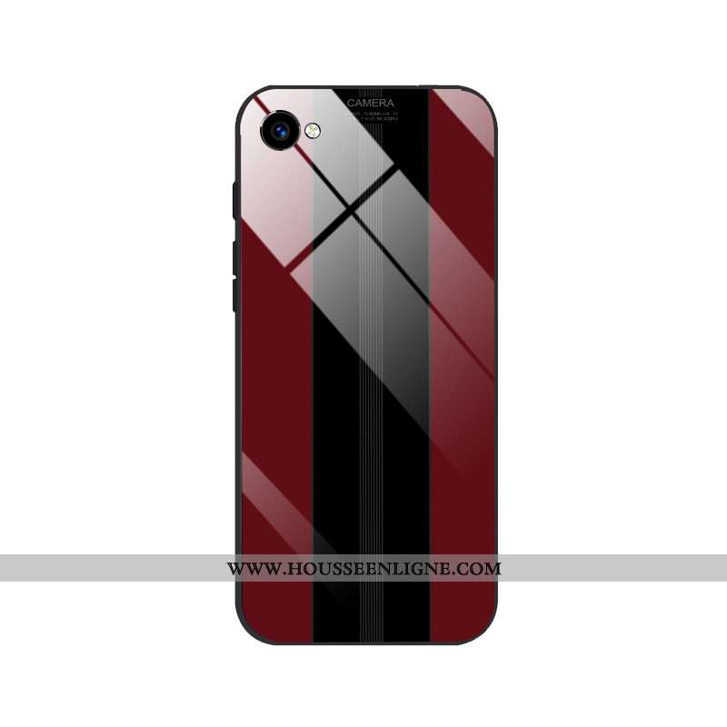 Étui Oppo A3 Protection Verre Net Rouge Business Délavé En Daim Nouveau