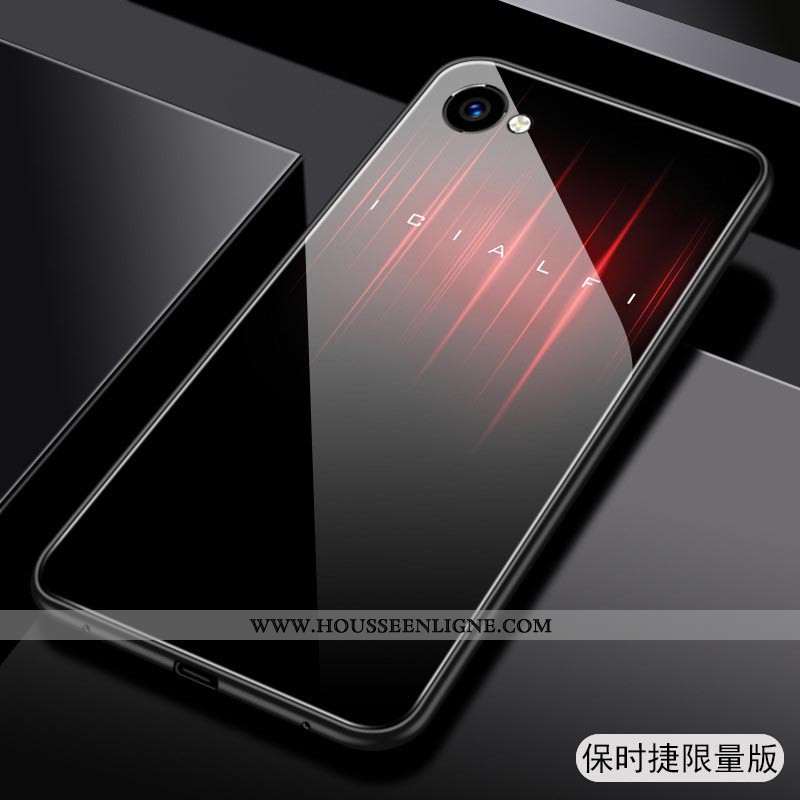 Étui Oppo A3 Protection Verre Net Rouge Business Délavé En Daim Nouveau