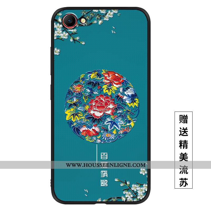 Étui Oppo A3 Tendance Fluide Doux Vent Silicone Téléphone Portable Mode Délavé En Daim Bleu