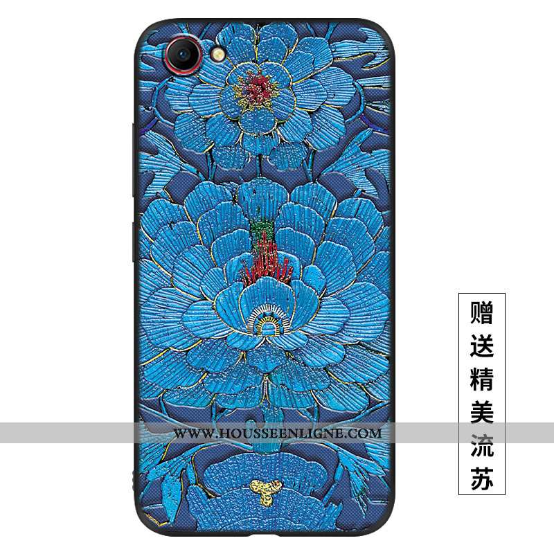 Étui Oppo A3 Tendance Fluide Doux Vent Silicone Téléphone Portable Mode Délavé En Daim Bleu