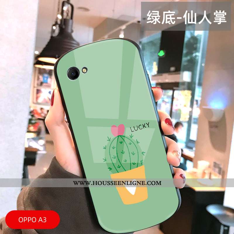 Étui Oppo A3 Tendance Mode Créatif Personnalité Téléphone Portable Coque Charmant Verte