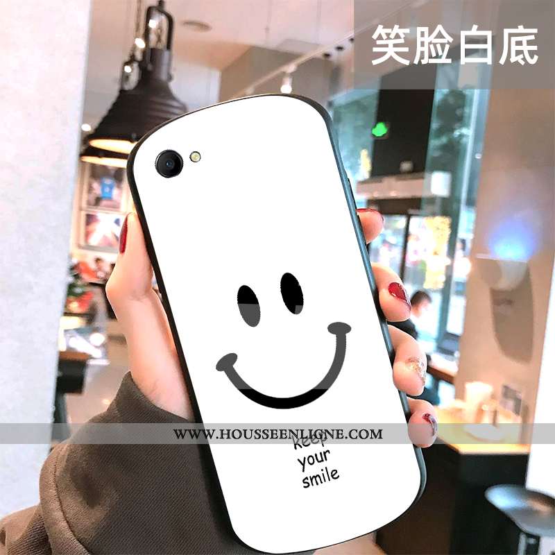 Étui Oppo A3 Tendance Protection Difficile Coque Souriant Rond Téléphone Portable Noir