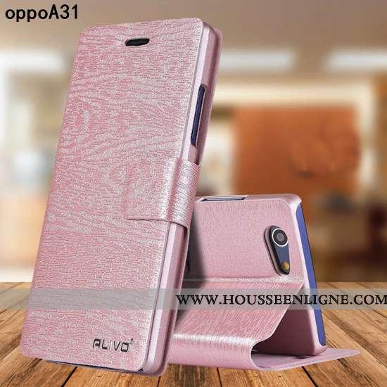 Étui Oppo A31 Cuir Protection Incassable Téléphone Portable Housse Coque Doré